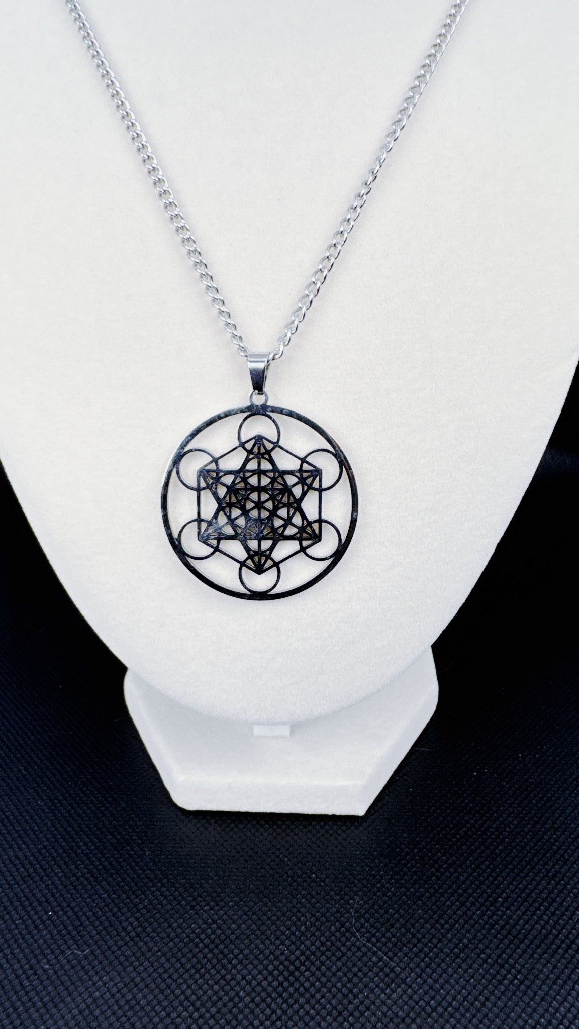 Metatron's Cube Necklace - Silver