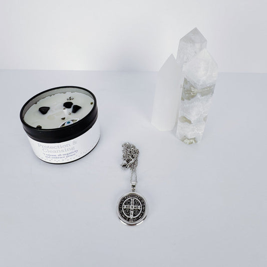 Saint Bennedict Necklace Silver