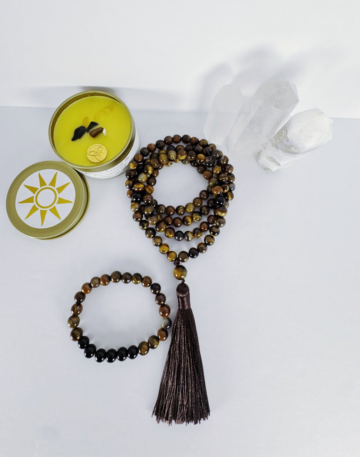 Tiger Eye Necklace with bracelet set