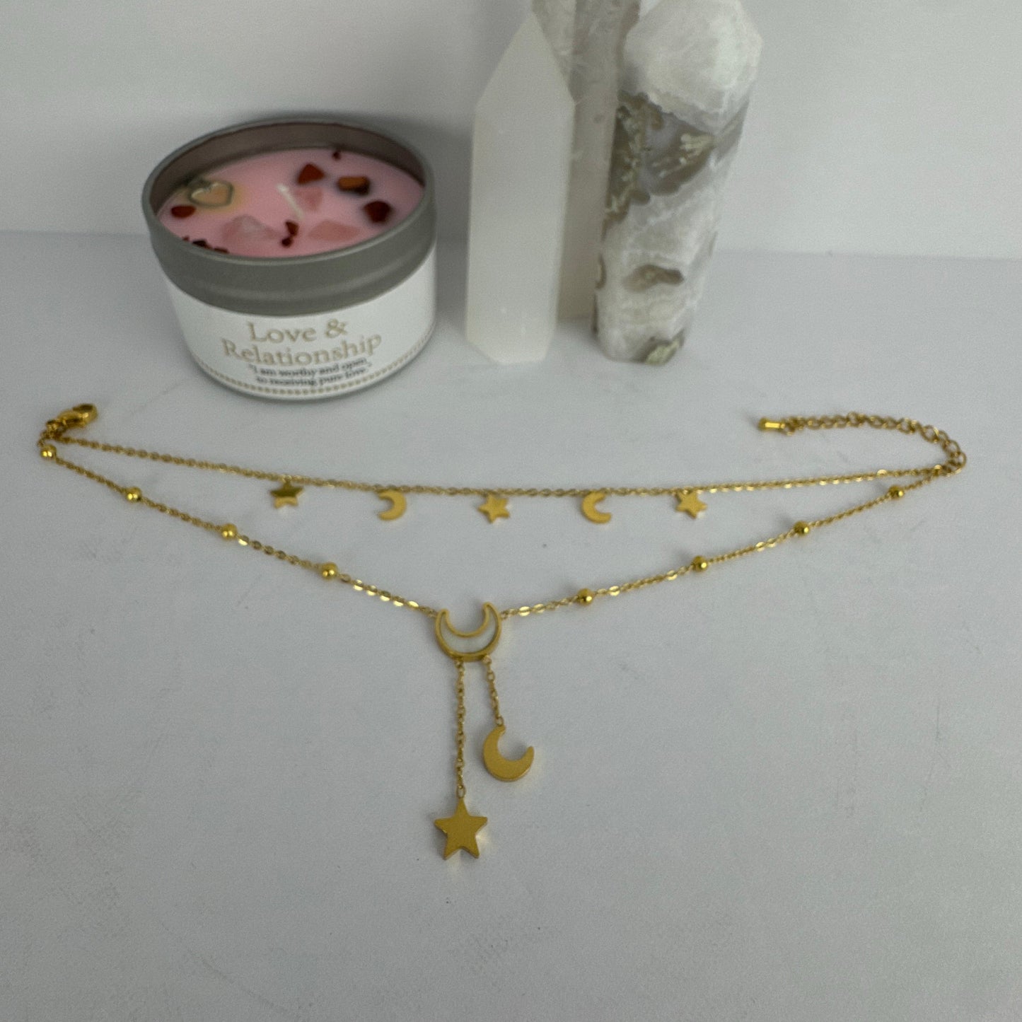 Moons and stars anklet