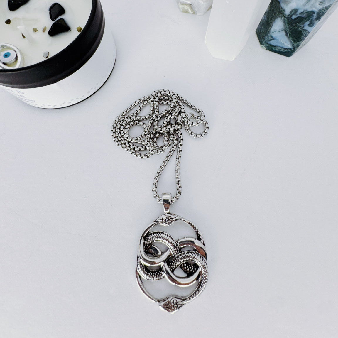2- tone Ouroboros Necklace