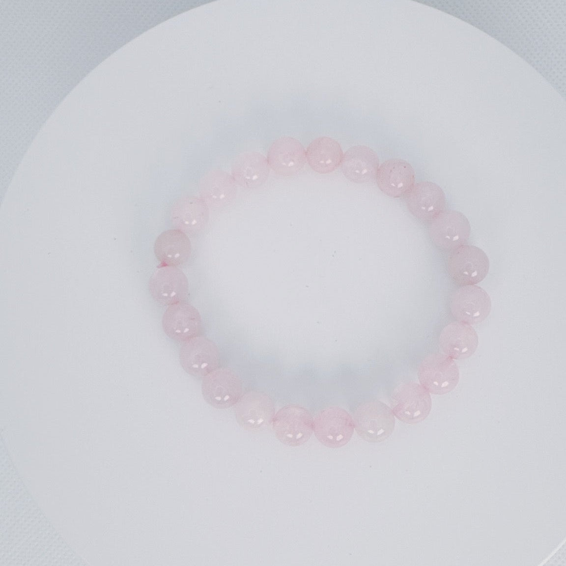 Beaded Bracelet Natural Stone - Rose Quartz