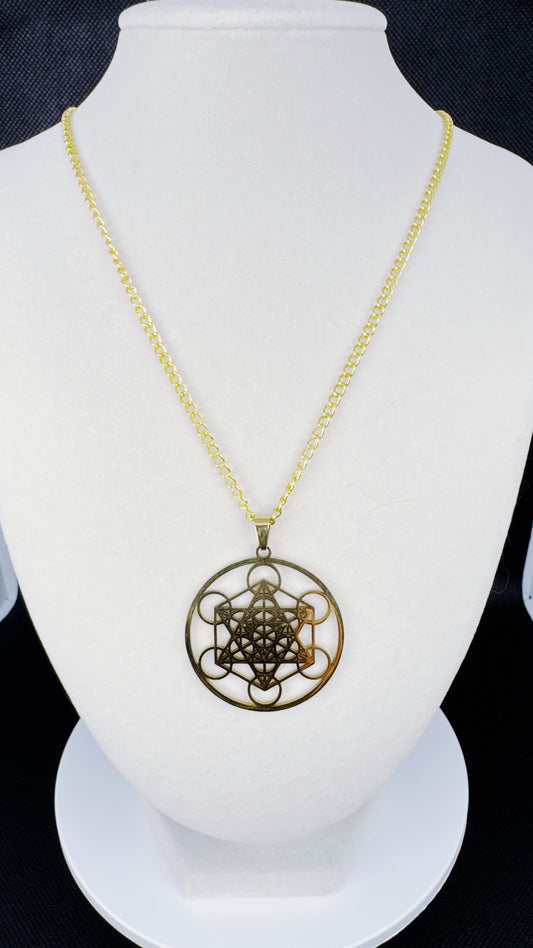 Metatron's Cube Necklace - Gold