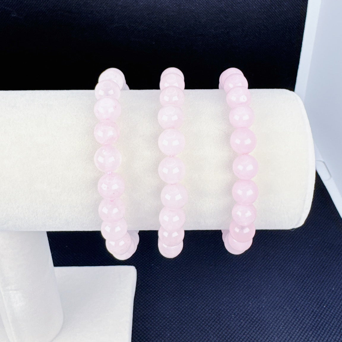 Beaded Bracelet Natural Stone - Rose Quartz