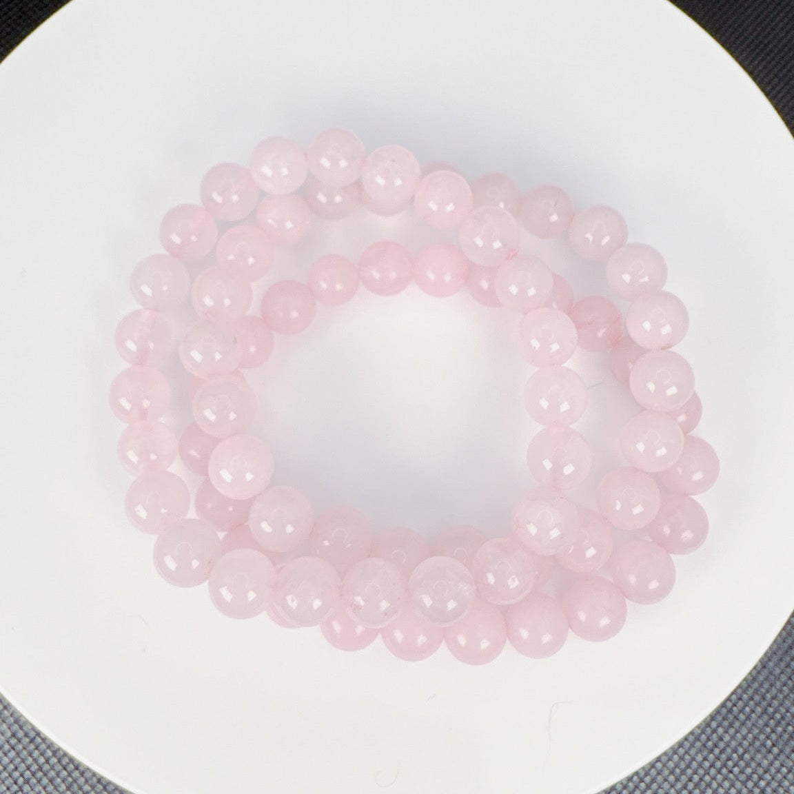 Beaded Bracelet Natural Stone - Rose Quartz