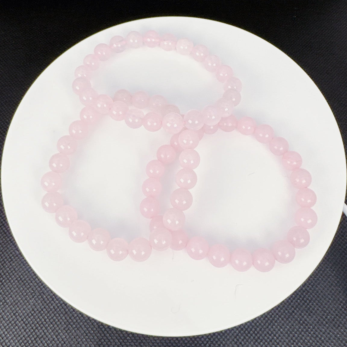 Beaded Bracelet Natural Stone - Rose Quartz