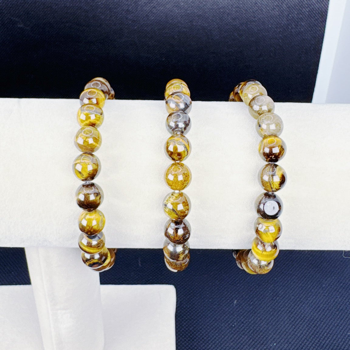 Beaded Bracelet Natural Stone - Tiger eye