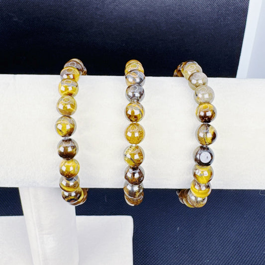 Beaded Bracelet Natural Stone - Tiger eye