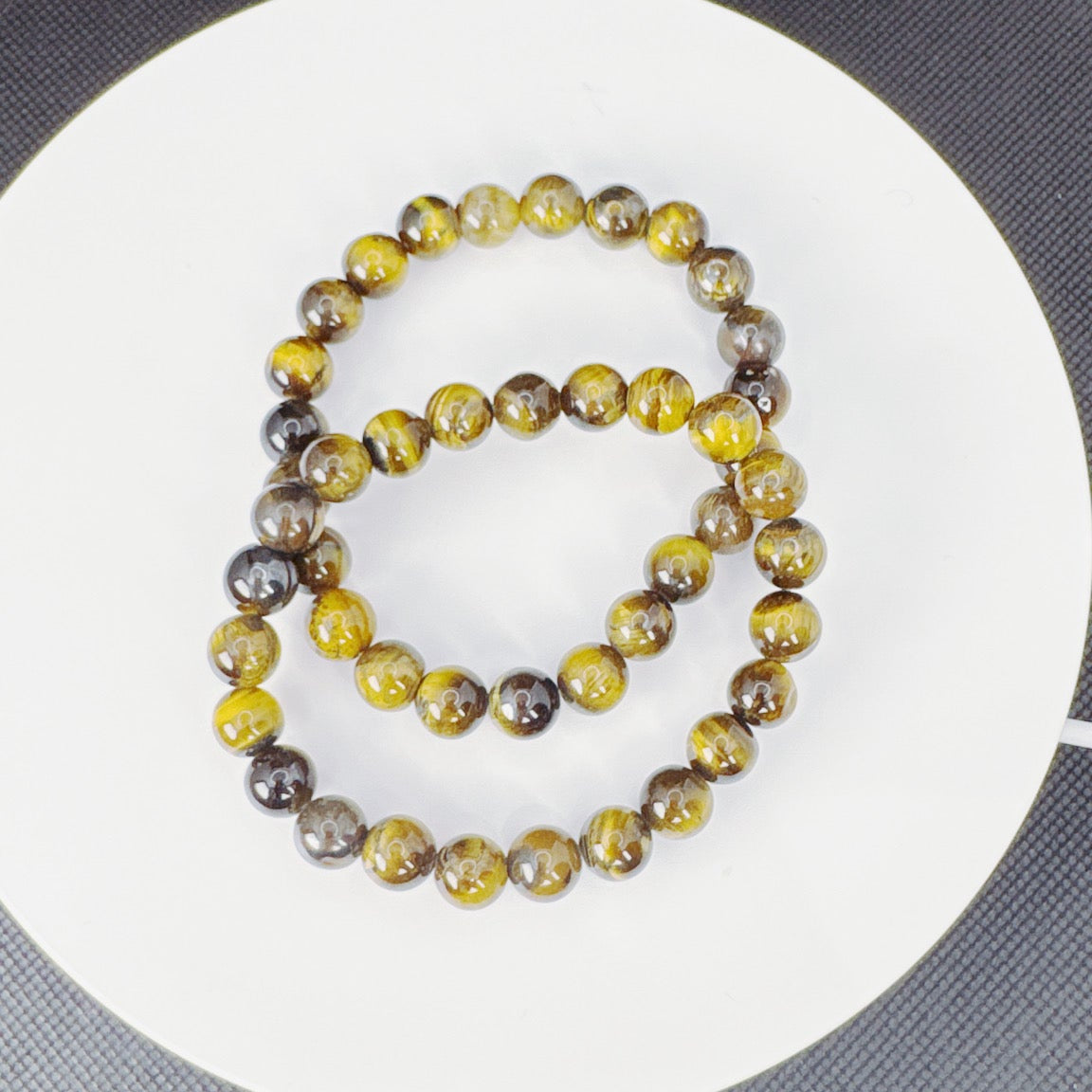 Beaded Bracelet Natural Stone - Tiger eye