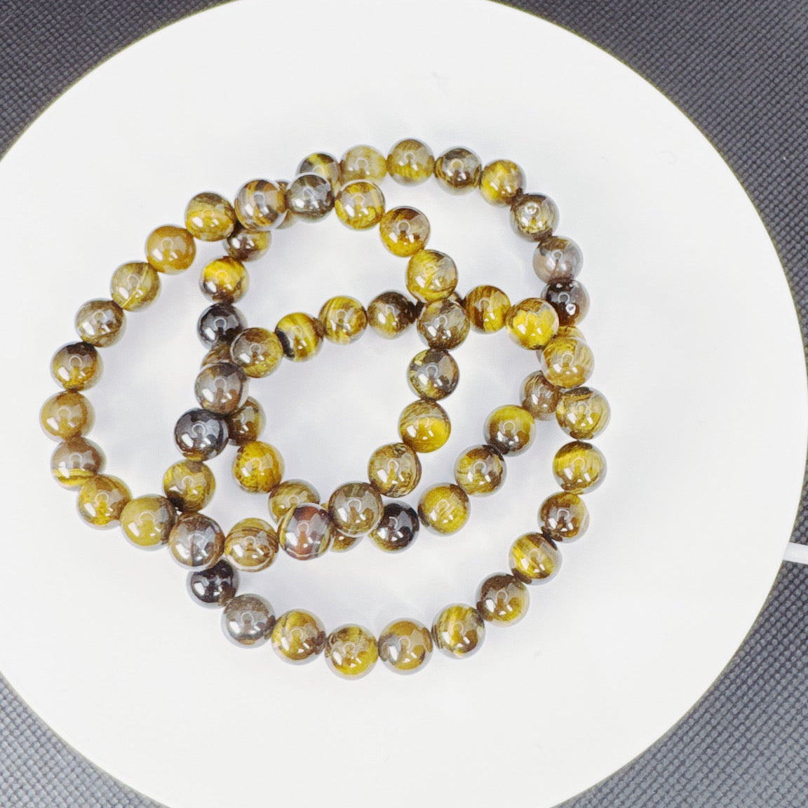 Beaded Bracelet Natural Stone - Tiger eye