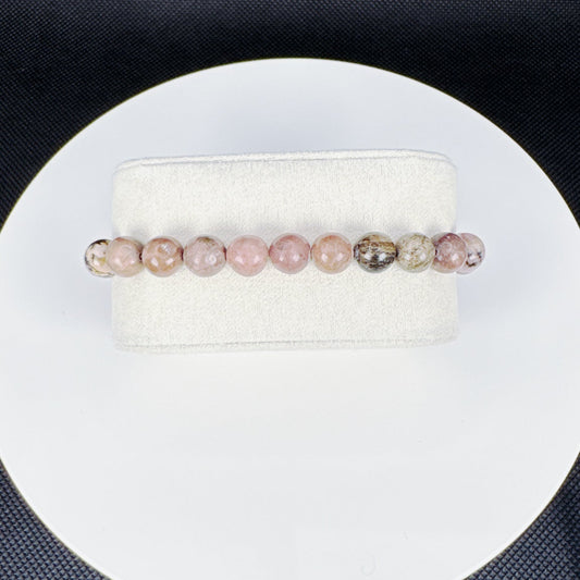 Beaded Bracelet Natural Stone - Rhodonite