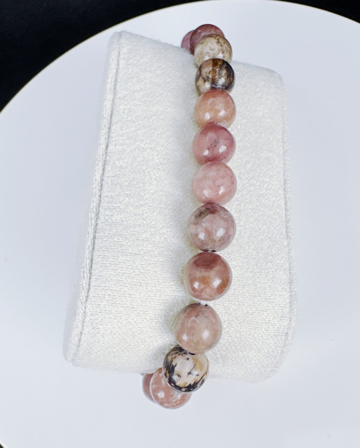 Beaded Bracelet Natural Stone - Rhodonite