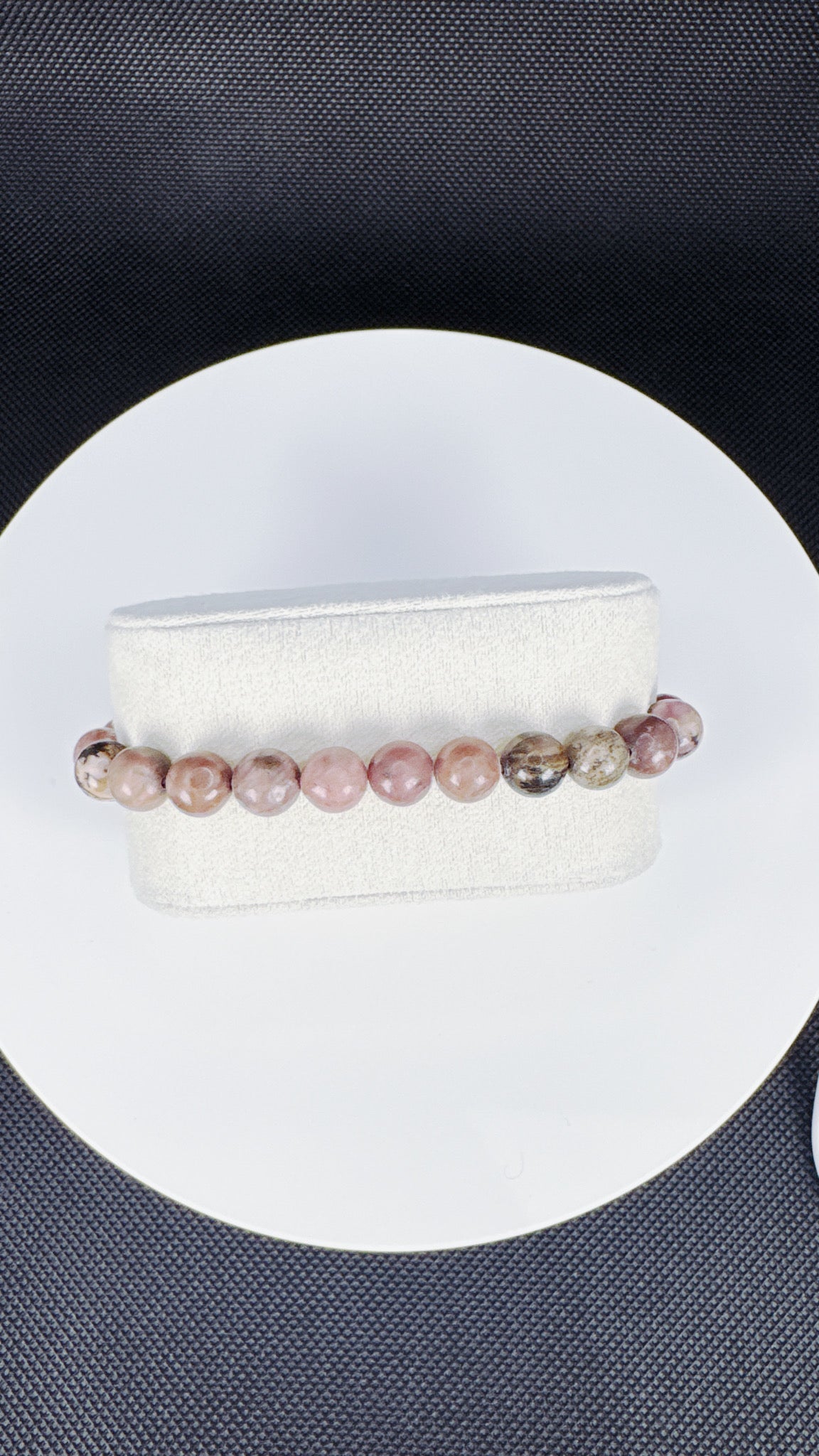 Beaded Bracelet Natural Stone - Rhodonite