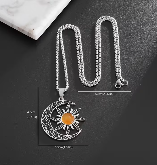 Moon and Sun Necklace